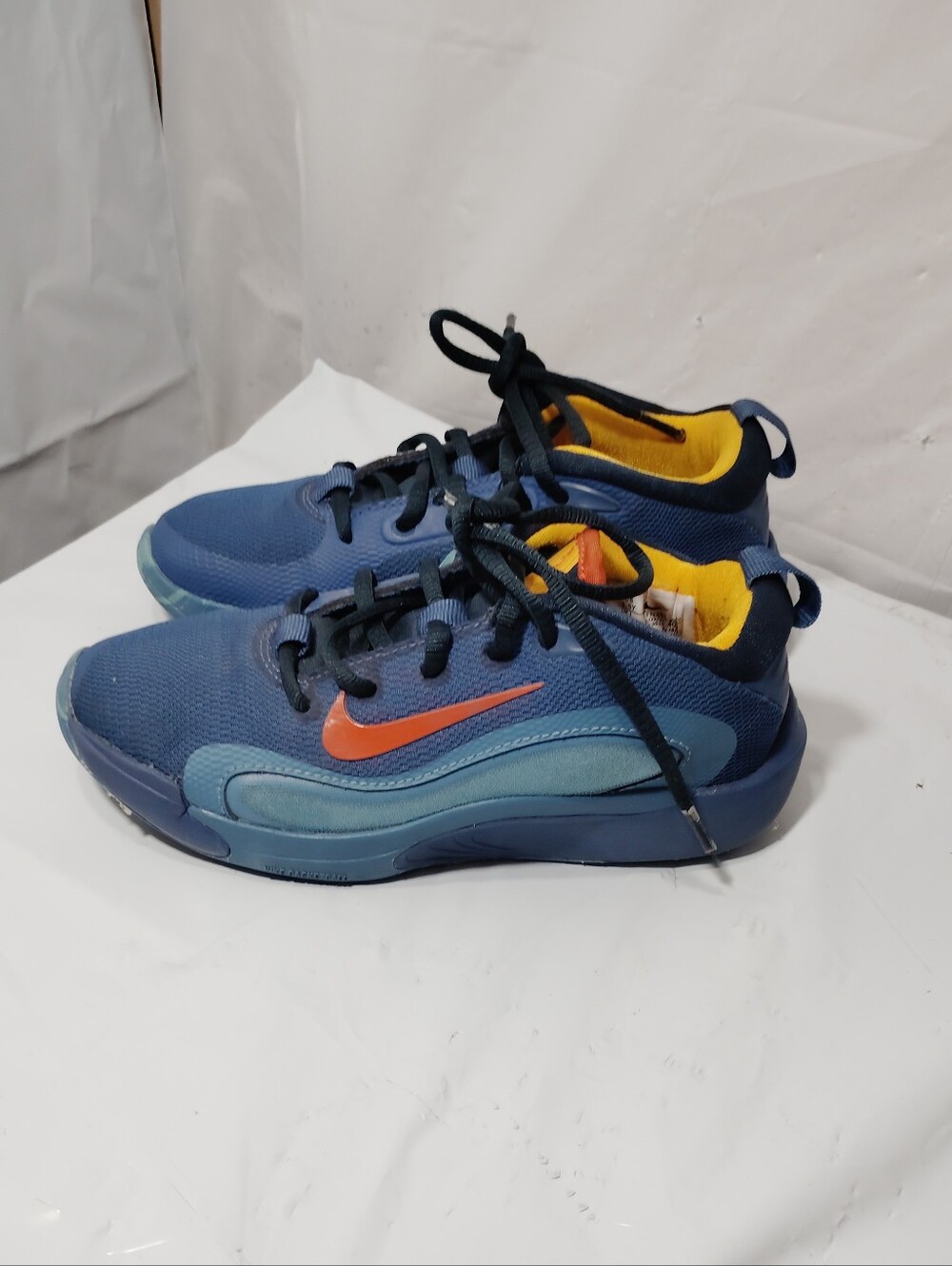 Nike IsoFly Basketball Shoes FN4384 400 Big Kids Navy Aegean Storm Size 1.5y